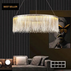 Tassel Aluminum Chain Chandelier.