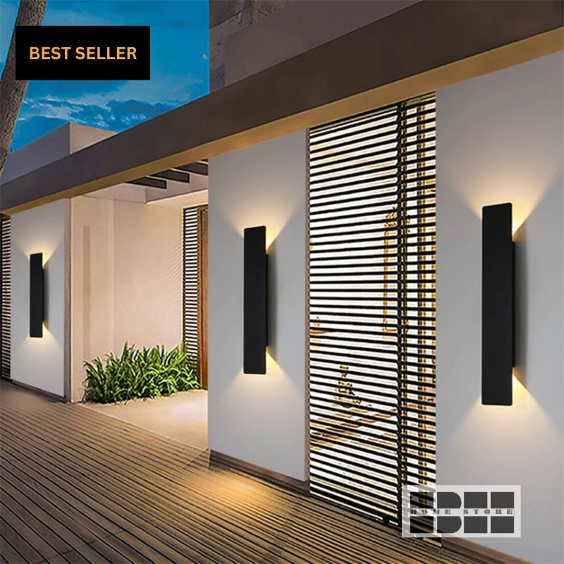 Black and White Outdoor Sconce.