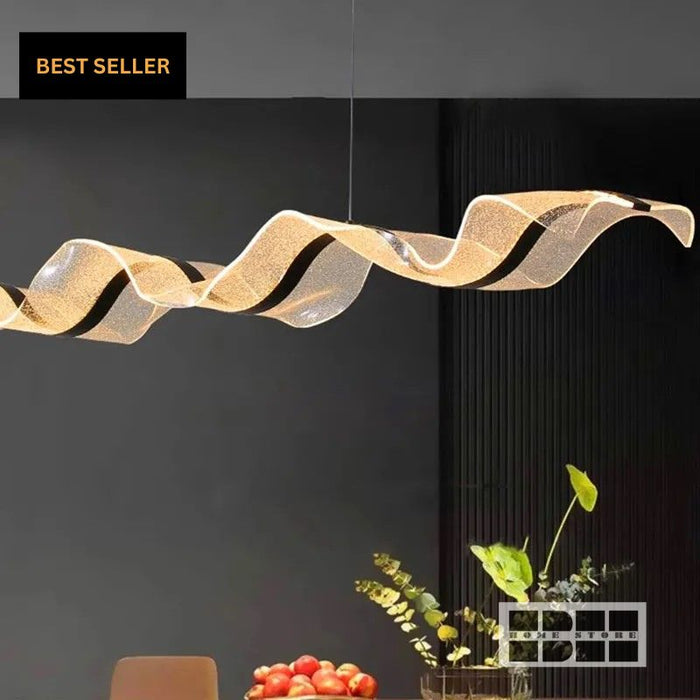 Modern Contemporary LED Pendant. - black / Length 100cm / Cold White
