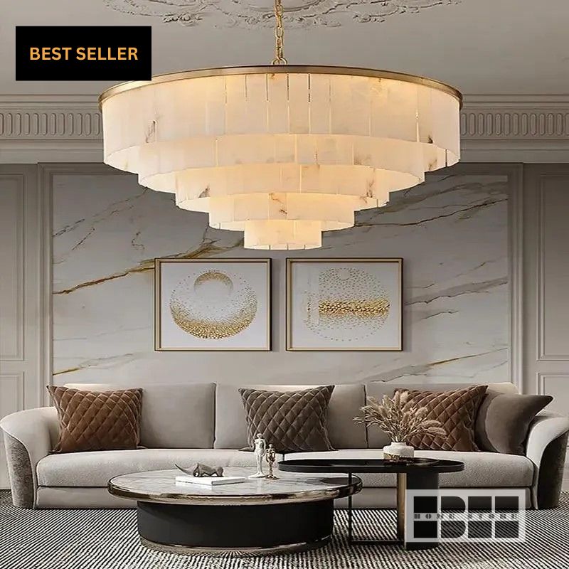 Natural Marble LED Pendant.