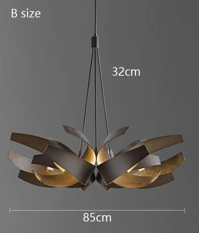 Ambiance Stylish LED Chandelier. - B size black / Warm White