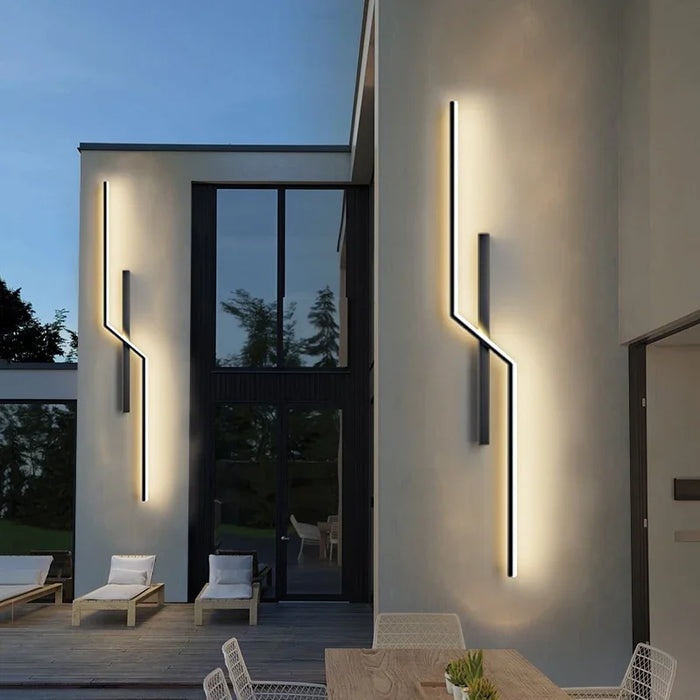 Minimalist Outdoor Strip Wall Lamp. - L60xW15cm 11W / gold color