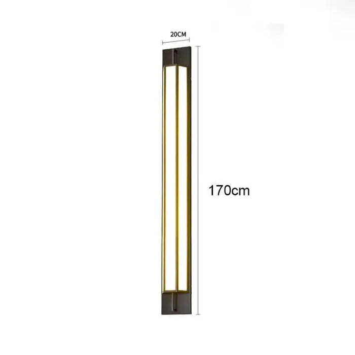 Stainless Steel Outdoor Wall Sconce. - D170cm / warm white