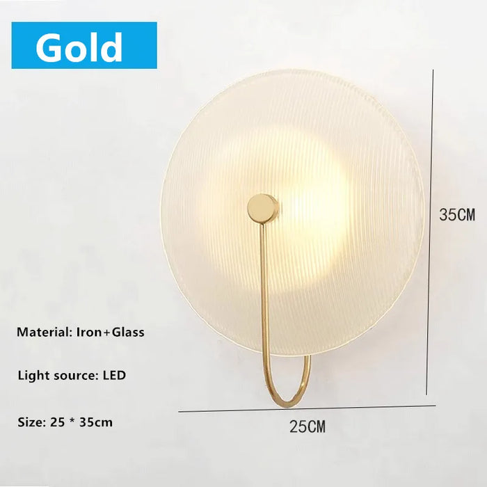 Minimalist Nordic LED Glass Wall Lamp - Gold / Cool White(5500-7000K)