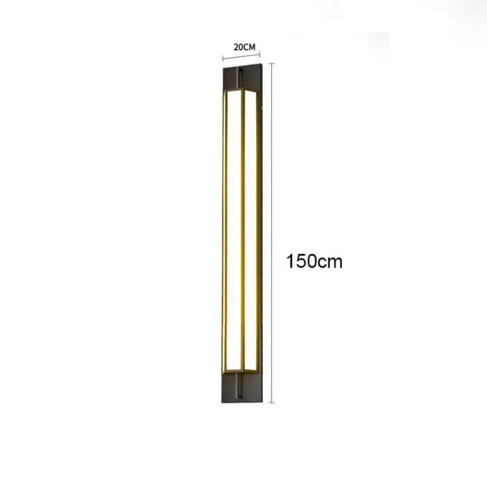 Stainless Steel Outdoor Wall Sconce. - D150cm / warm white