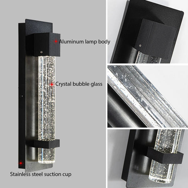 Outdoor LED Crystal Wall Light.