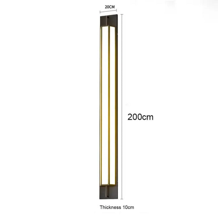 Stainless Steel Outdoor Wall Sconce. - D200cm / warm white