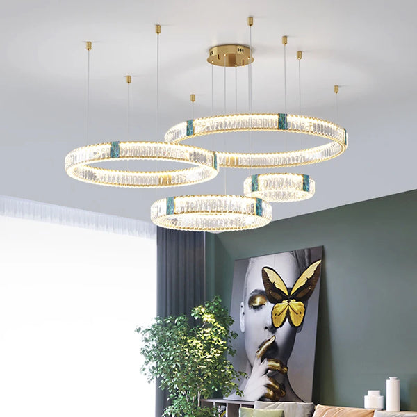 Atmospheric Circular Crystal Lamp: High-End Simplicity in Lighting Design - BH Home Store