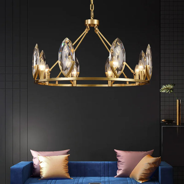 2024 Crystal Chandelier: Post-Modern Light Luxury for Living Rooms and Bedrooms. - BH Home Store