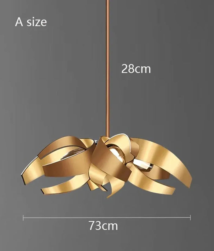 Ambiance Stylish LED Chandelier. - A size gold / Warm White