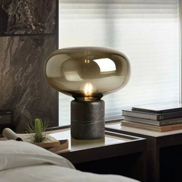 Simple Nordic Marble Mushroom Lamp: Post Modern Designer Bedside for Bedroom and Study.