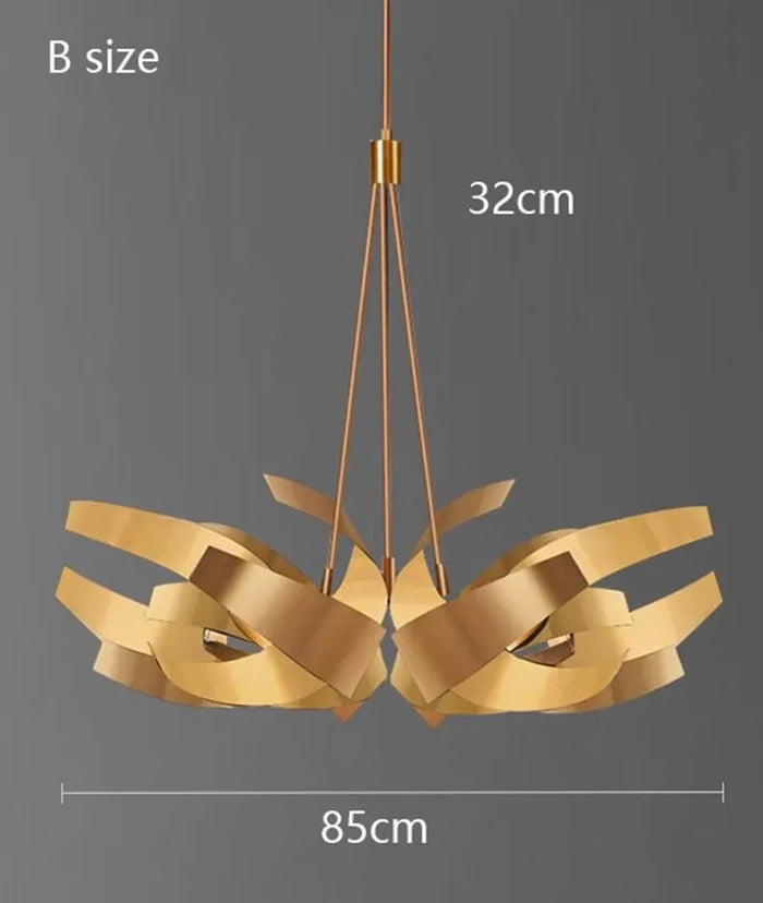 Ambiance Stylish LED Chandelier. - B size gold / Warm White