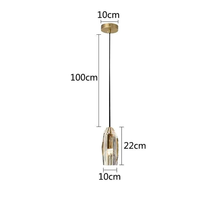 American Minimalist Crystal Chandelier. - Smoke Grey D