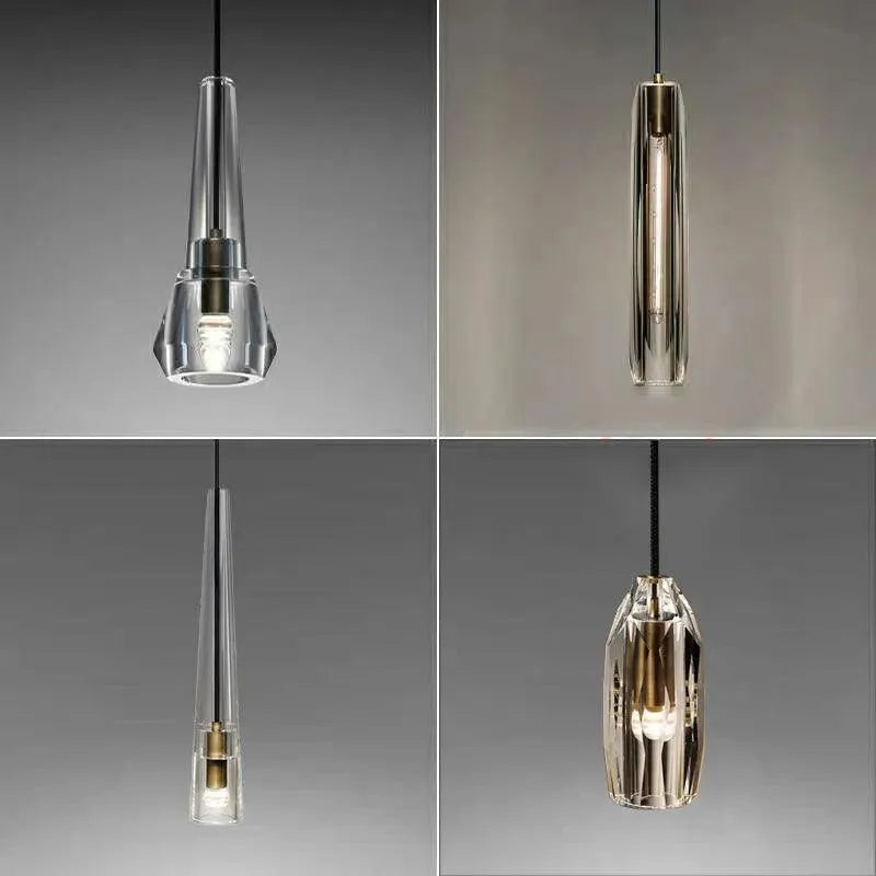 American Minimalist Crystal Chandelier.