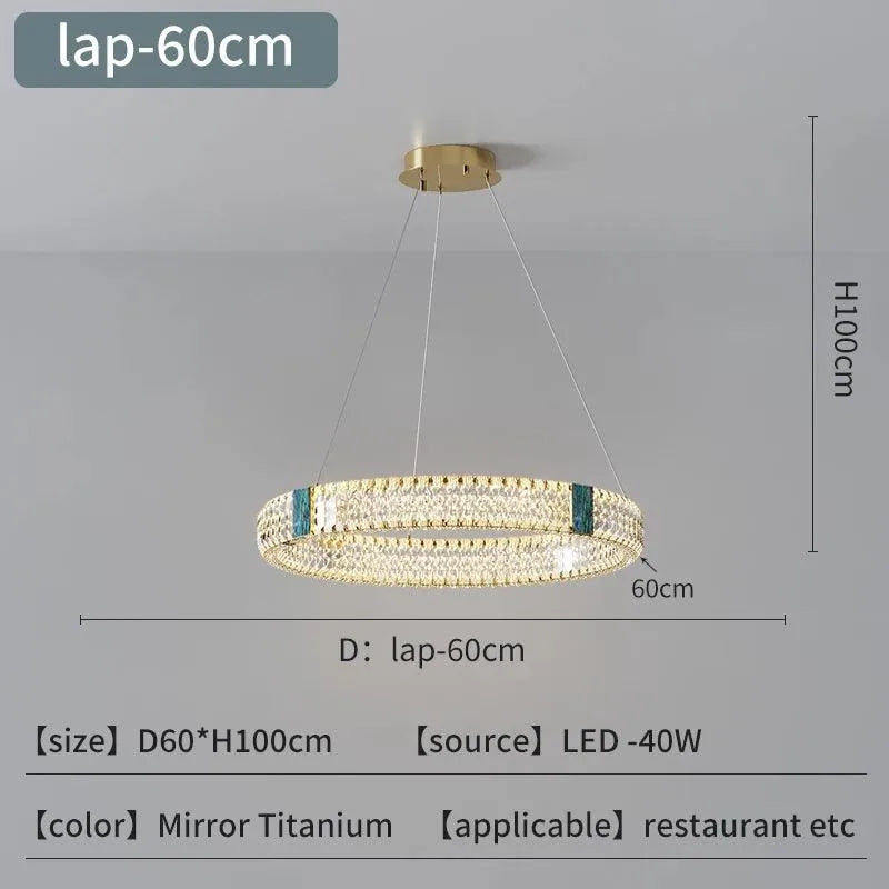 Atmospheric Circular Crystal Light. - BH Home Store