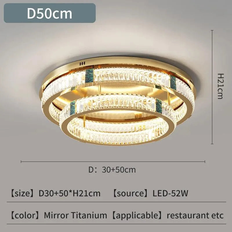Atmospheric Circular Crystal Light. - BH Home Store
