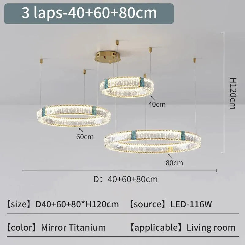 Atmospheric Circular Crystal Light. - BH Home Store