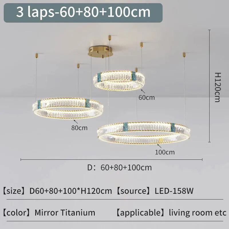 Atmospheric Circular Crystal Light. - BH Home Store