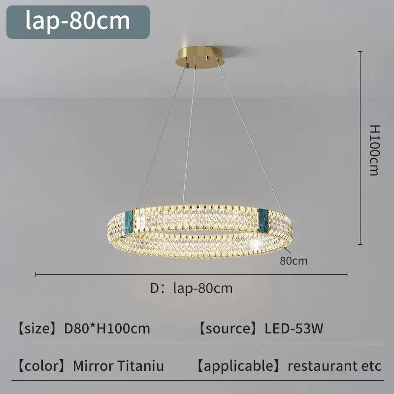 Atmospheric Circular Crystal Light. - BH Home Store