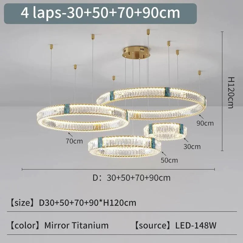 Atmospheric Circular Crystal Light. - BH Home Store