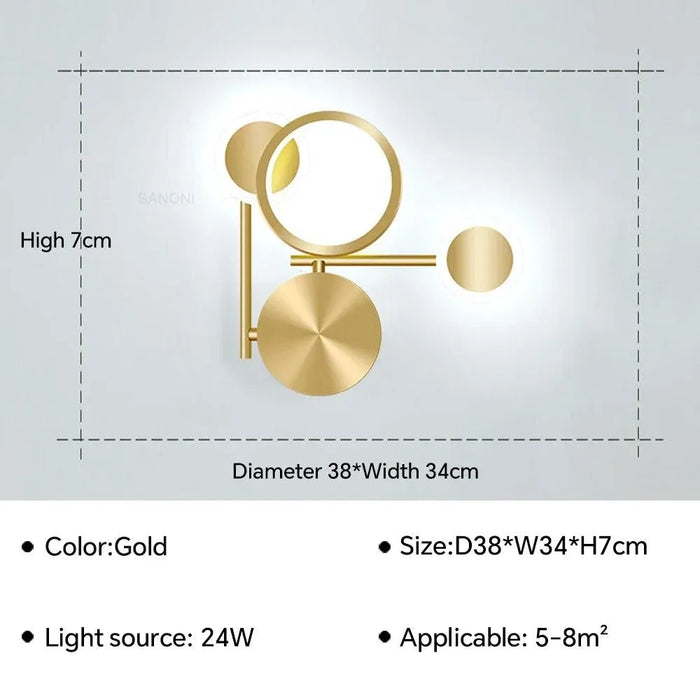 Chic Bedroom LED Wall Lamp. - Gold C / Cold White
