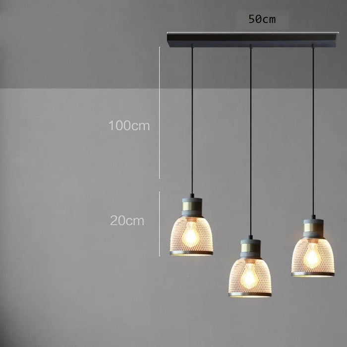Chic Loft Style Industrial Pendant . - 3 Heads 6 / 4W(MAX100W)