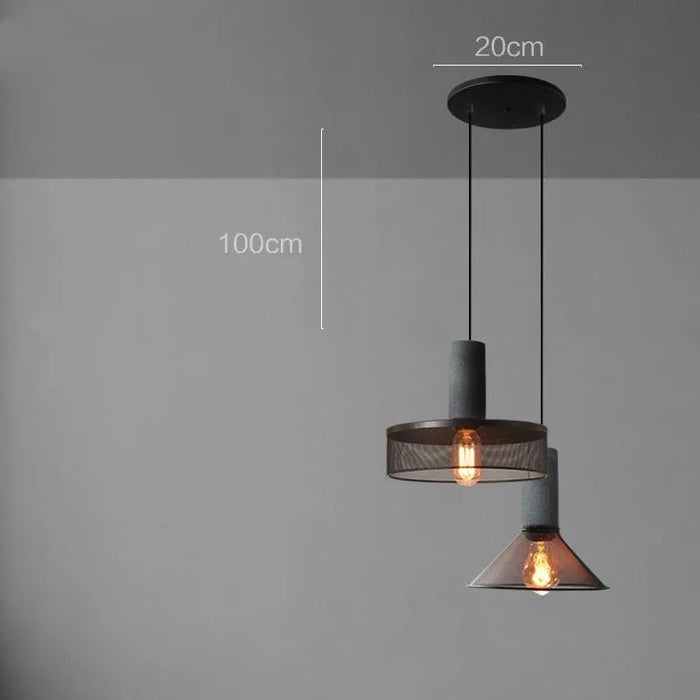 Chic Loft Style Industrial Pendant . - 2 Heads 2 / 4W(MAX100W)