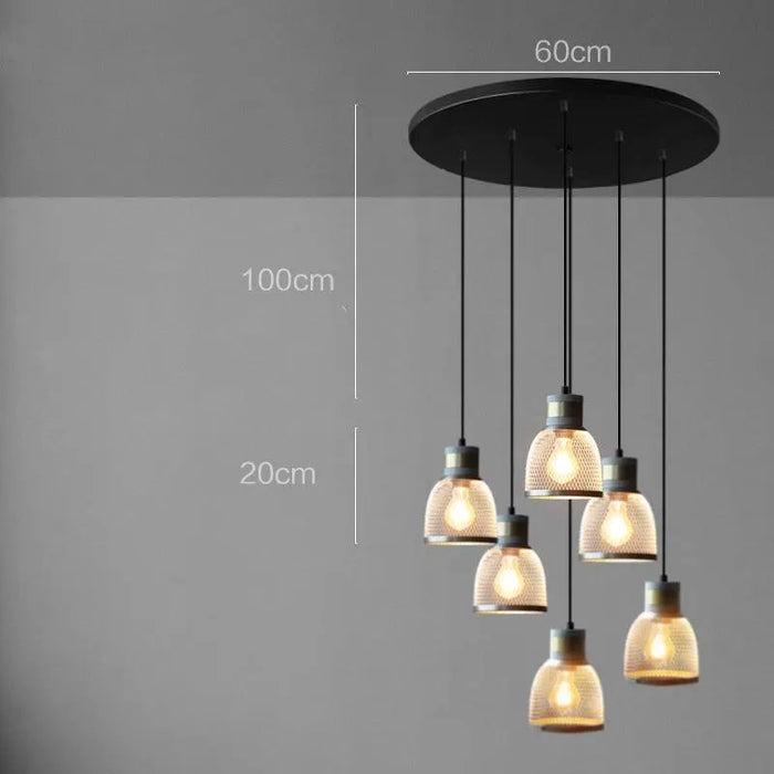 Chic Loft Style Industrial Pendant . - 6 Heads 1 / 4W(MAX100W)