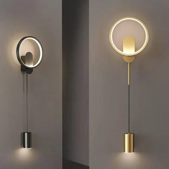 Chic Minimalist LED Round Wall Lamp.