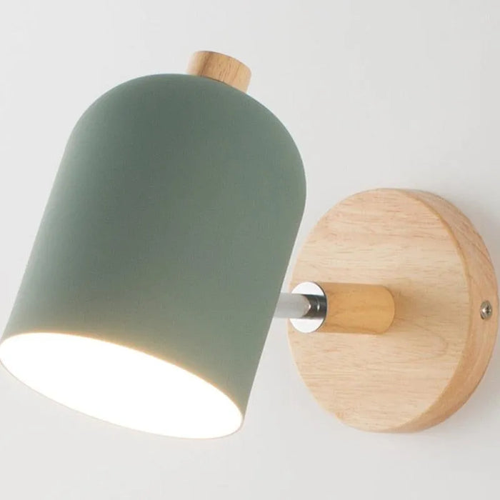 Chic Nordic Wooden Wall Lights. - green