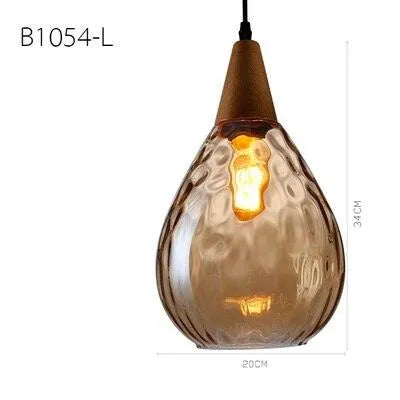 Classic Retro Glass LED Pendant. - Glass 12 / 0-5W