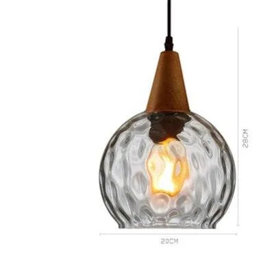 Classic Retro Glass LED Pendant. - Glass 17 / 0-5W