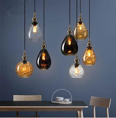 Classic Retro Glass LED Pendant.