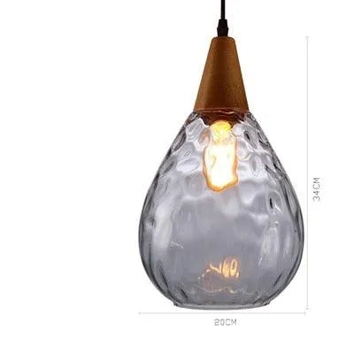 Classic Retro Glass LED Pendant. - Glass 14 / 0-5W