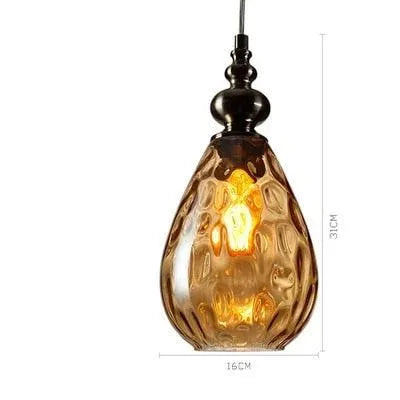 Classic Retro Glass LED Pendant. - Glass / 0-5W