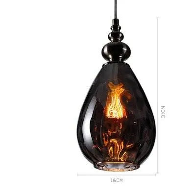 Classic Retro Glass LED Pendant. - Glass 1 / 0-5W