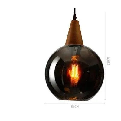 Classic Retro Glass LED Pendant. - Glass 16 / 0-5W