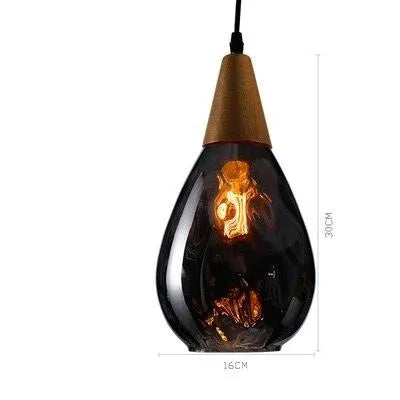 Classic Retro Glass LED Pendant. - Glass 10 / 0-5W
