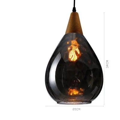 Classic Retro Glass LED Pendant. - Glass 13 / 0-5W
