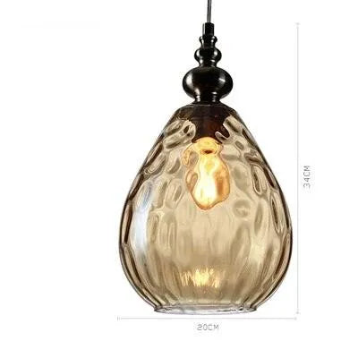 Classic Retro Glass LED Pendant. - Glass 3 / 0-5W
