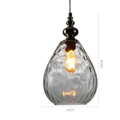 Classic Retro Glass LED Pendant. - Glass 5 / 0-5W