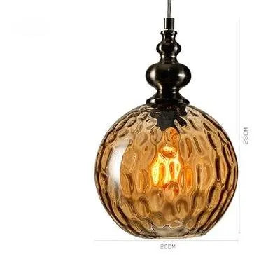 Classic Retro Glass LED Pendant. - Glass 6 / 0-5W