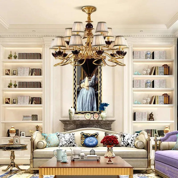 Purple Glass Antique Chandelier. - BH Home Store