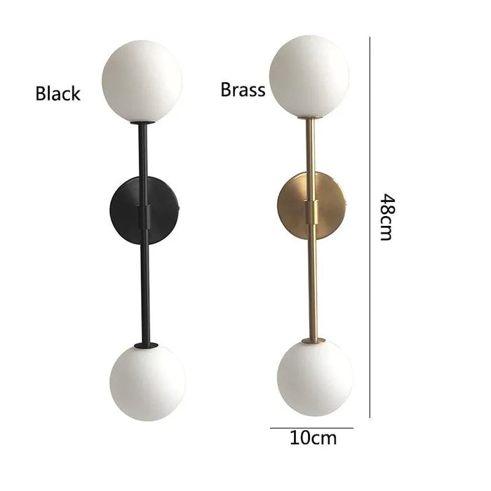 Contemporary Art Deco Pendant Wall Lamp. - Brass / Warm White (2700-3500K)