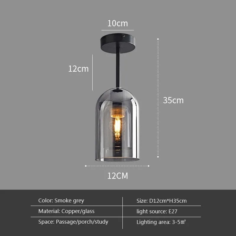 Contemporary Brass Glass Chandelier. - BH Home Store