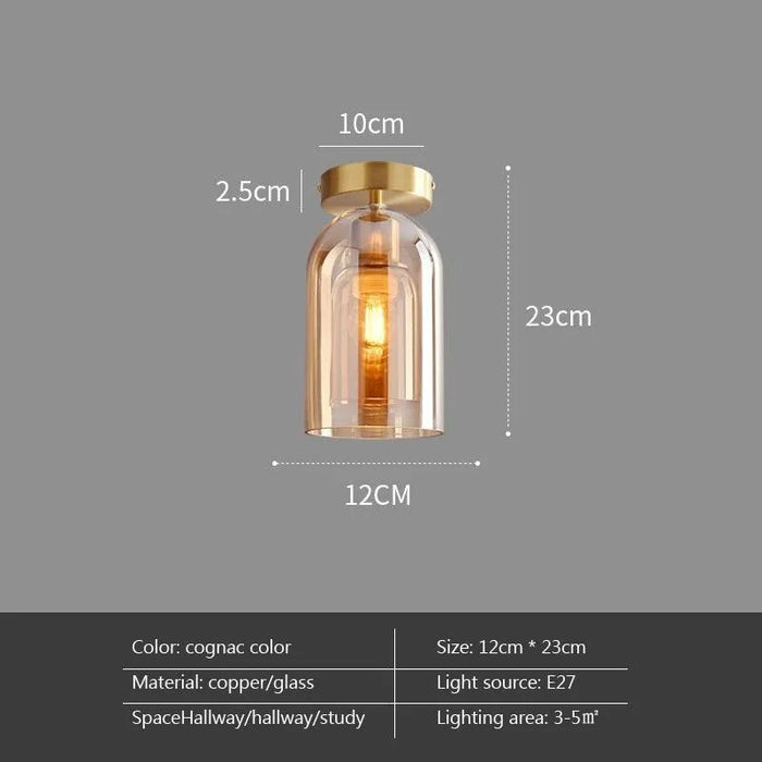 Contemporary Brass Glass Chandelier. - G / without bulb