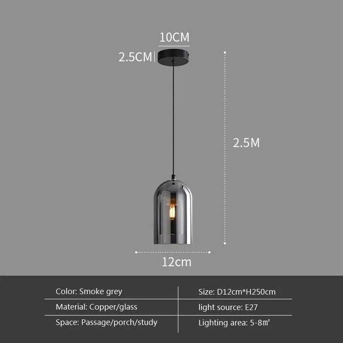 Contemporary Brass Glass Chandelier. - L / without bulb