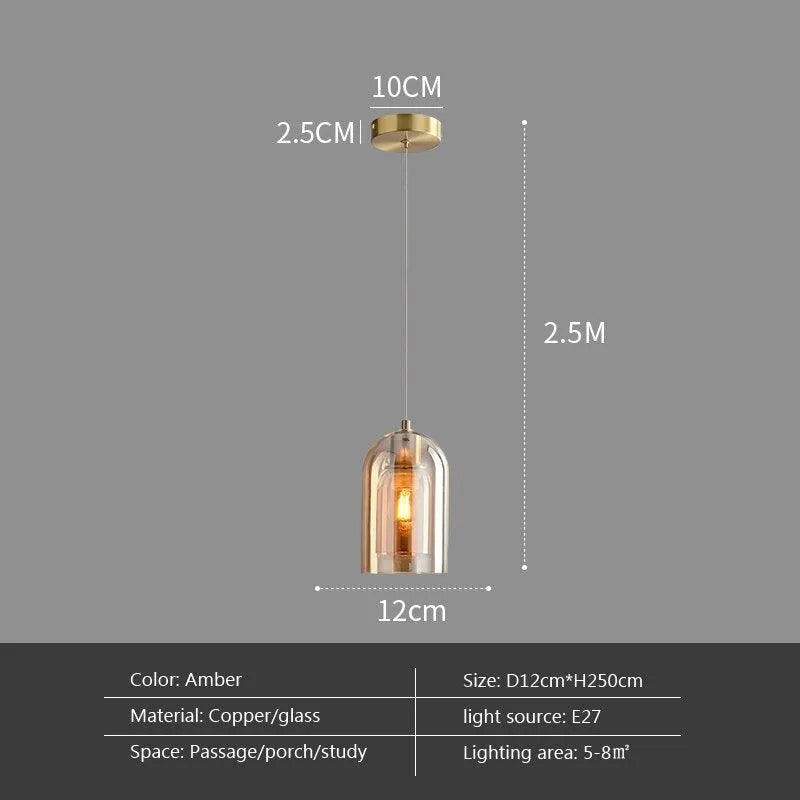 Contemporary Brass Glass Chandelier. - BH Home Store