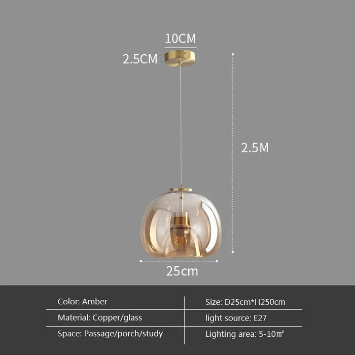 Contemporary Brass Glass Chandelier. - M / without bulb