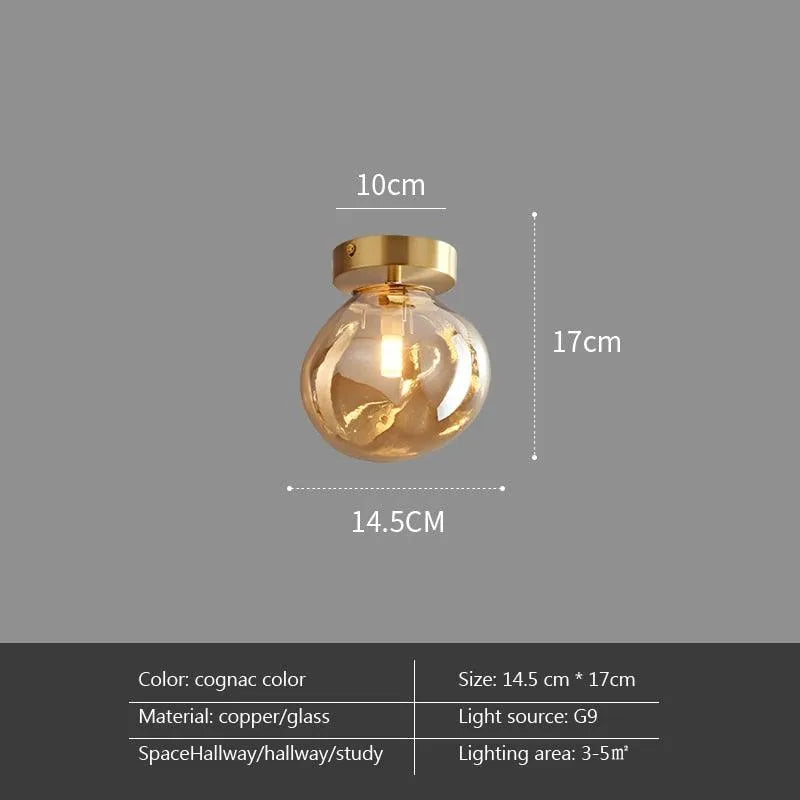 Contemporary Brass Glass Chandelier. - BH Home Store